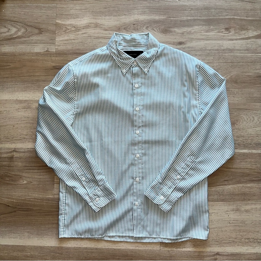 ‘abercombie & fitch’ striped oxford button-up shirt